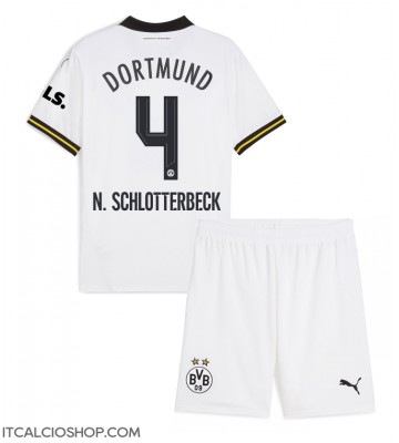 Borussia Dortmund Nico Schlotterbeck #4 Terza Maglia Bambino 2024-25 Manica Corta (+ Pantaloni corti)